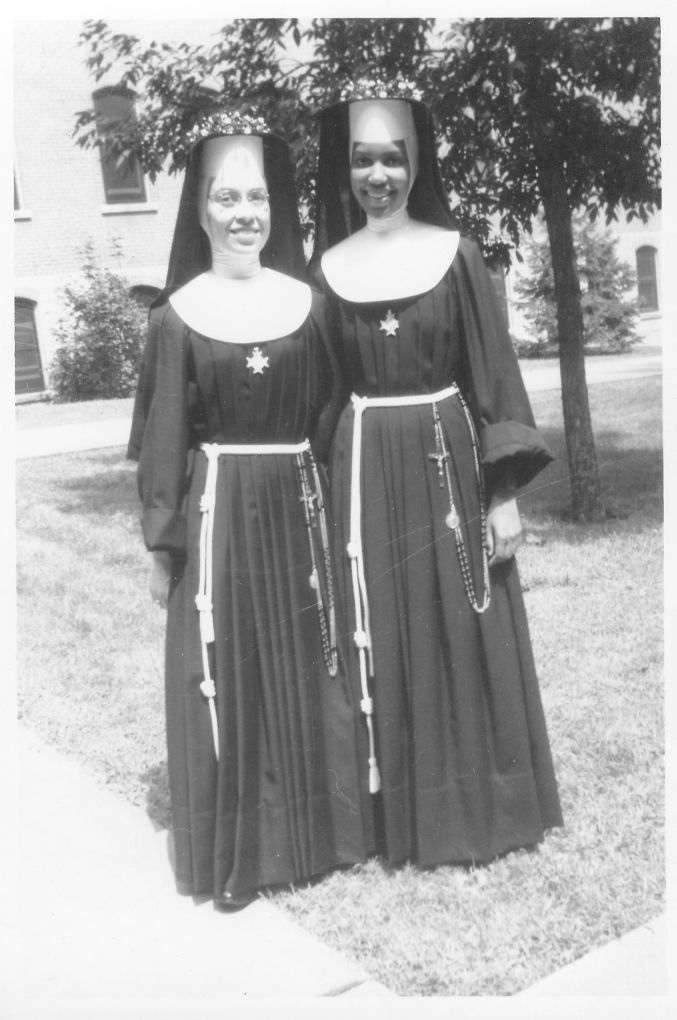 Charlene and Thea in traditional garb